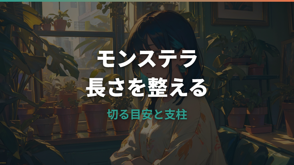 モンステラのつるが伸びすぎたらどこで切る？支柱と挿し木まで整理