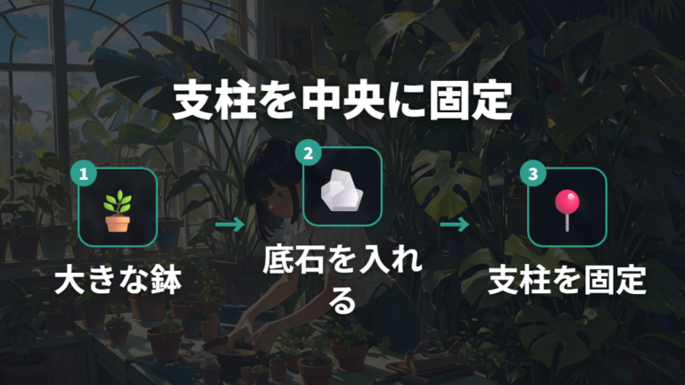 支柱で縦に仕立てる方法は植え替えと合わせる