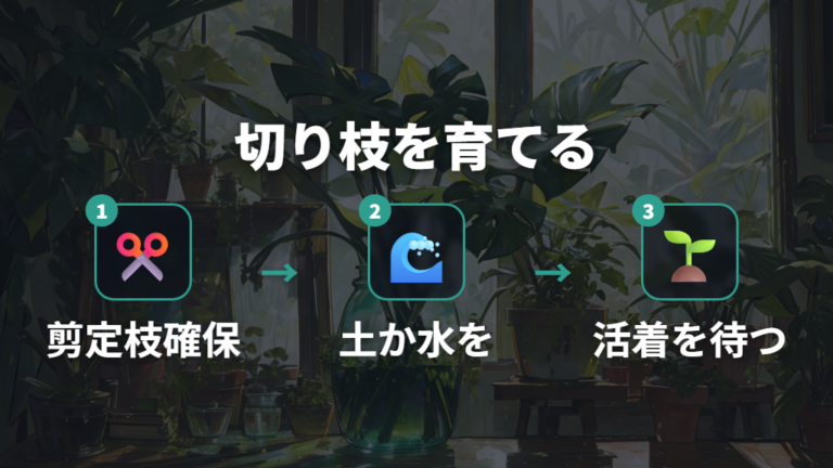 剪定した茎で挿し木する方法は茎を土や水に入れて考える