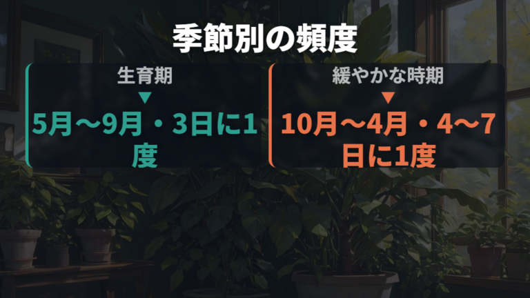 季節別の水やり調整は生育期と緩やかな時期で変える